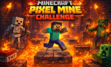 MineCraft Pixel Mine Challenge background